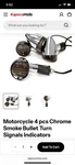 Motorcycle Pcs Chrome Smoke Bullet Turn Signals Indicators TL044-S. Fixed Price $32.50.