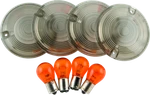 Bikers Choice For 86-10 Flt Flhr Smoked Turn Signal Lens & Amber Bulb Kit. Fixed Price $60.99.
