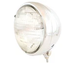 7" Bottom Mount Motorcycle Headlight Custom Spotlight H4 Halogen Chrome - Clear. Fixed Price $69.95.