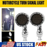 2X Motorcycle Bullet Led Turn Signal Light Blinker Amber Chrome For Harley Honda. Fixed Price $20.89.