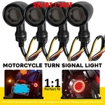 Motorcycle Bullet Amber Red Turn Signal Lamps Blinker Running Lights Black 4-12X. Fixed Price $78.84.