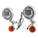 Auxiliary Bracket Spot Fog Light Turn Signal Kit Fit For Harley Glide Road King-. Fixed Price $142.95.