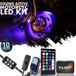Motorcycle Neon Under Glow Lights Strip Kit For Harley Davidson 10 Pod 60LED. Fixed Price $59.99.