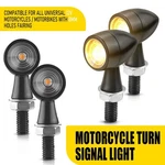 Amber Mini Motorcycle Led Bullet Turn Blinker Signals Indicator Light Black 4PCS. Fixed Price $23.99.