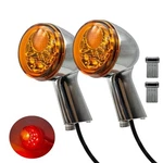 Motorcycle Turn Signals Led Light Bullet Indicator Lamp White Body&amber Lens. Fixed Price $50.05.