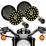 Smoke Lens Amber Led Turn Signal Running Light Harley 1157 Black Out Blinker Fl. Fixed Price $29.99.
