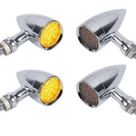 4X For Honda Shadow VT750 VT1100 Bullet Chrome Motorcycle Led Turn Signals Amber. Fixed Price $39.65.