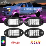 Fit Chevy Gmc Silverado Sierra 1500 2500 3500 4 Pods Rgb Led Rock Lights Kit. Fixed Price $28.88.