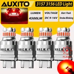 4X Auxito 3157 3156 Red Strobe Flashing Led Brake Tail Stop Light Bulb Canbus. Fixed Price $22.79.