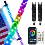 (2 Pack) Upgraded 3FT Rgb Whip Lights With Anti-fracture Spring Base, Spiral .... Fixed Price $119.74.
