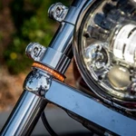 Custom Dynamics Auxiliary Amber Turn Led Fork Wrap Around Lights - Black/clear. Fixed Price $149.95.