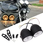Motorcycle Twin Dominator Headlight Dual Lamp With Mount Bracket Street Black Us. Fixed Price $30.95.