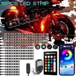 16X Rgb Motorcycle Led Light Bluetooth Neon Glow Strip For Harley-davidson Honda. Fixed Price $66.45.