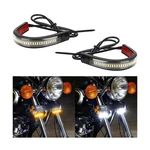 2PCS Motorcycle Turn Signal Light Flexible Dual-color Fork Drl (80 Chars). Fixed Price $10.95.