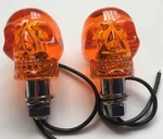 12 Volt Amber Skull Marker Lights Pair Rat Rod New Bobber Custom Harley. Fixed Price $29.99.